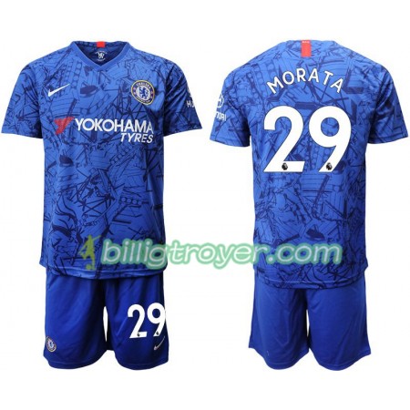 Billige Fotballdrakter Chelsea Morata 29 Barn Hjemmedraktsett 2019/20 Kortermet